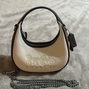Coach Black and Cream Shoulder Bag